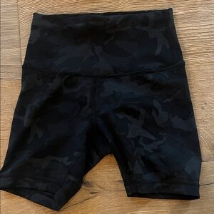 lululemon athletica Black Camo Bike Shorts